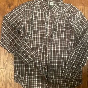 MEC Men's Casual Brown Checkered Shirt